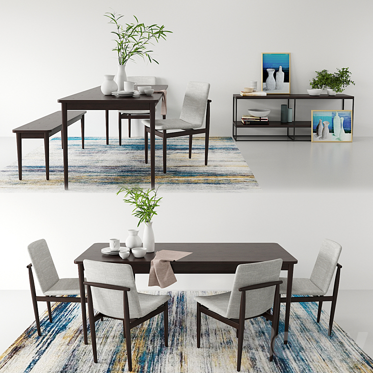 West Elm Modern Farmhouse Dining Table Chair Table Chair