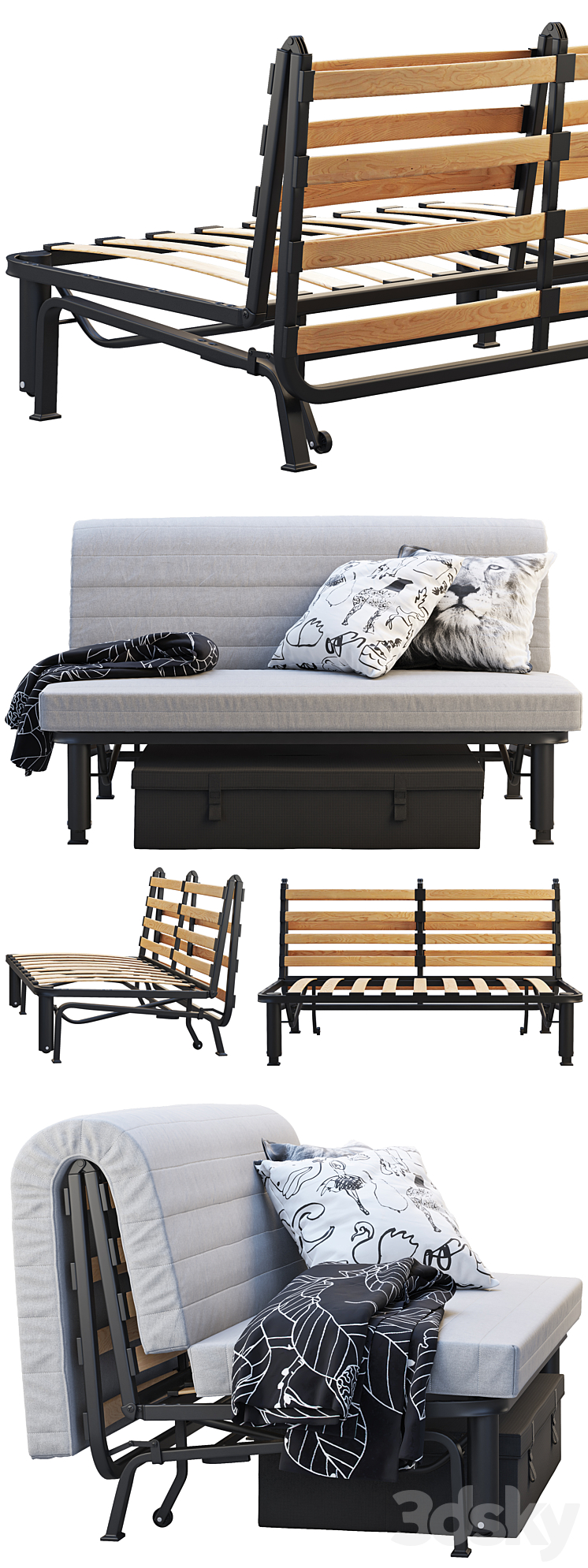 Ikea lycksele 4 Sofa 3D model