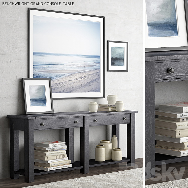 Pottery Barn BENCHWRIGHT GRAND CONSOLE TABLE Console 3D model