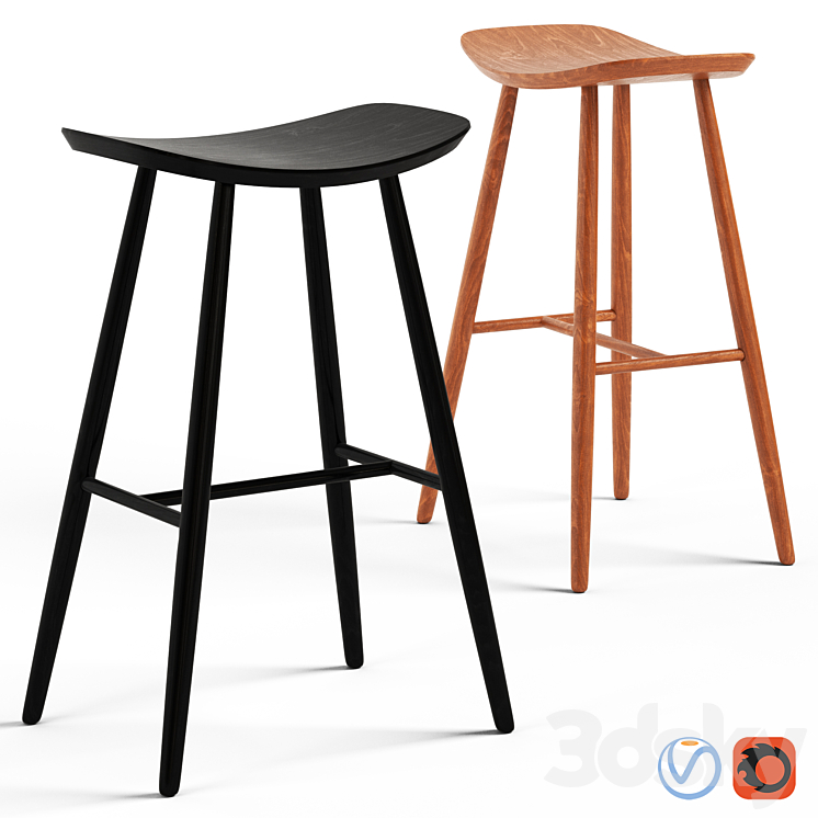Hatton wooden bar cheap stool