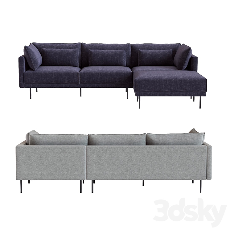 West elm halsey sectional discount