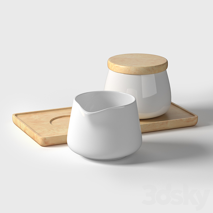 Merge Cream and Sugar Set Tableware 3D model