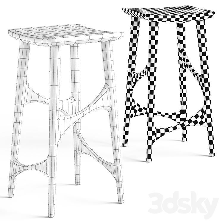 Loftdesigne Stool 1961 - Chair - 3D model
