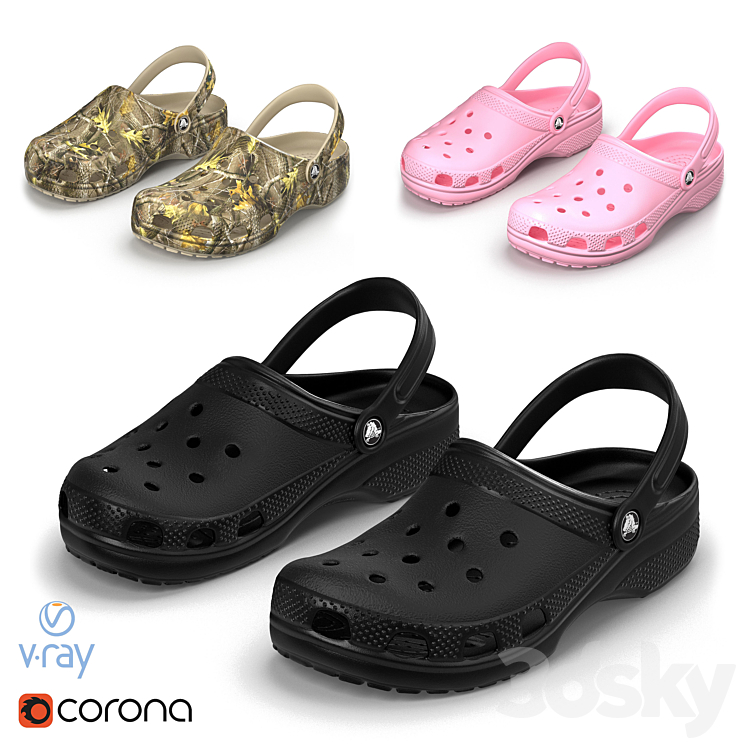 Crocs classic - Footwear - 3D model
