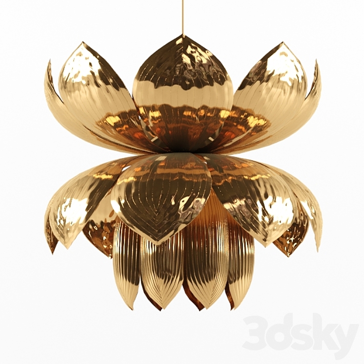 Brass lotus store pendant light