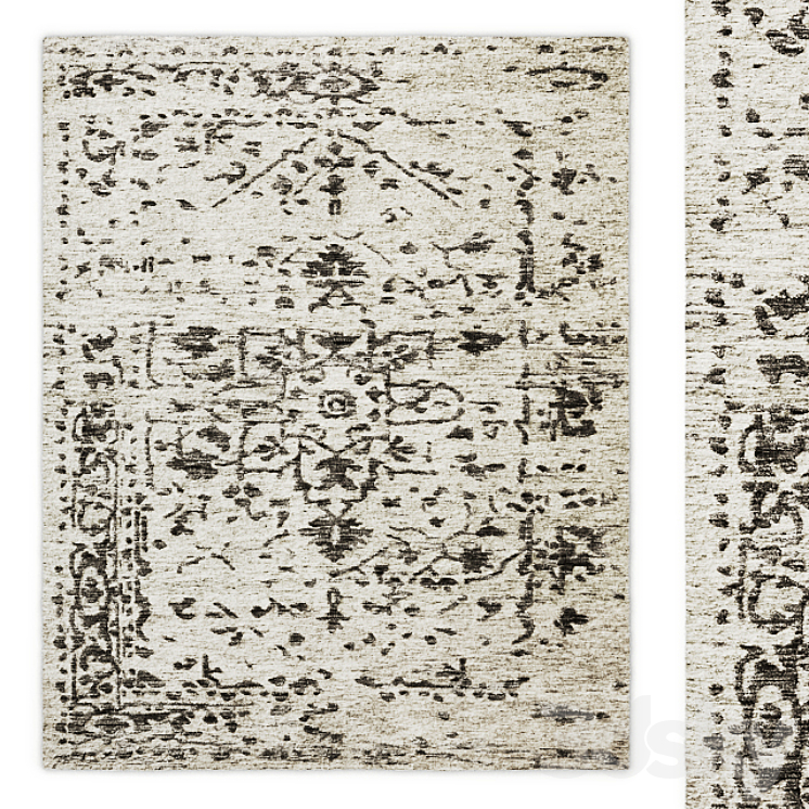 Savoy Braided HandKnotted Rug RH Carpets 3D model