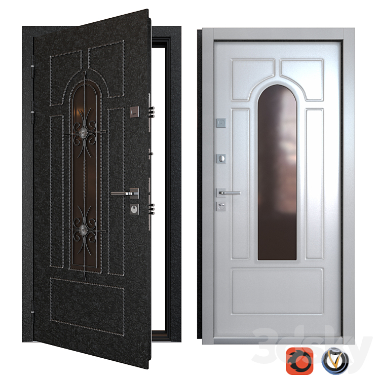 Entrance metal door Monolith (Your Frame) - Doors - 3D model