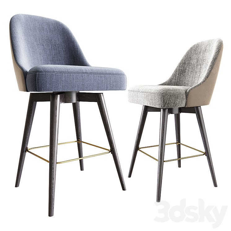 Mid century store swivel counter stool