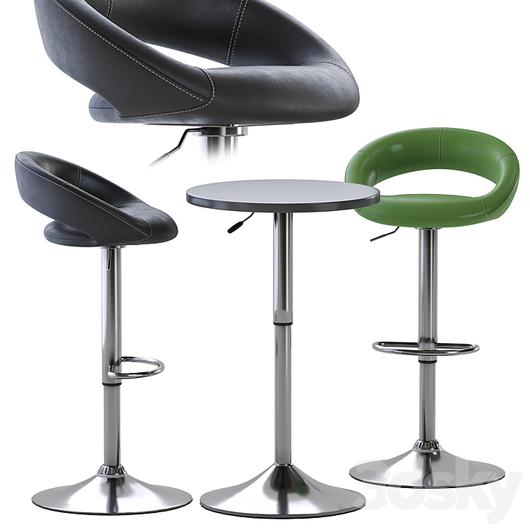Bar Stool Jysk HEIKI Chair 3D model