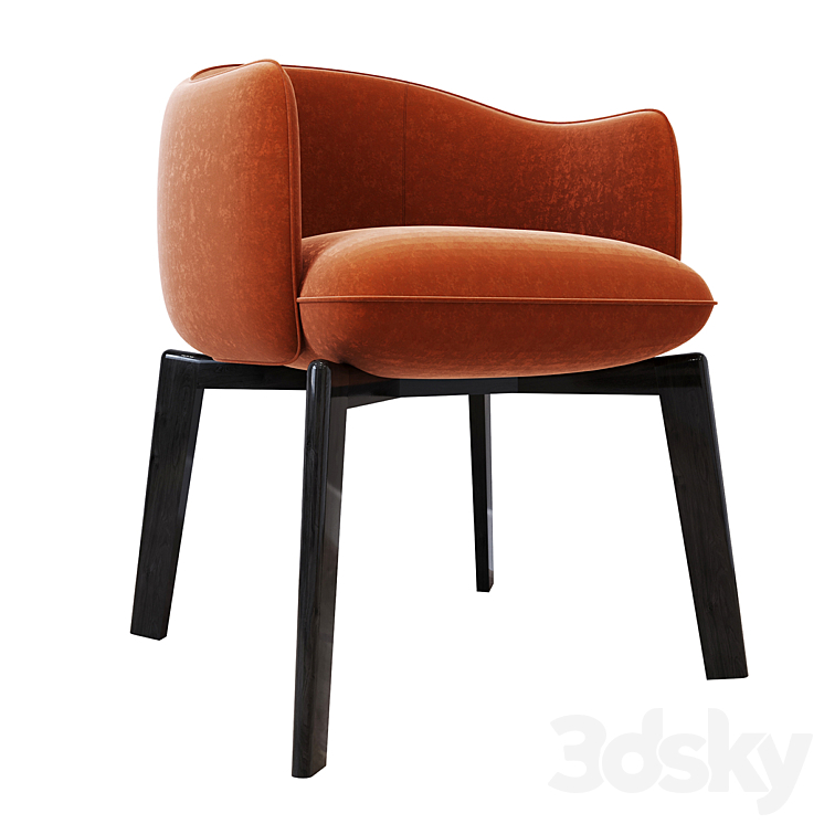 Armchair Luna Orange Arm chair 3D model
