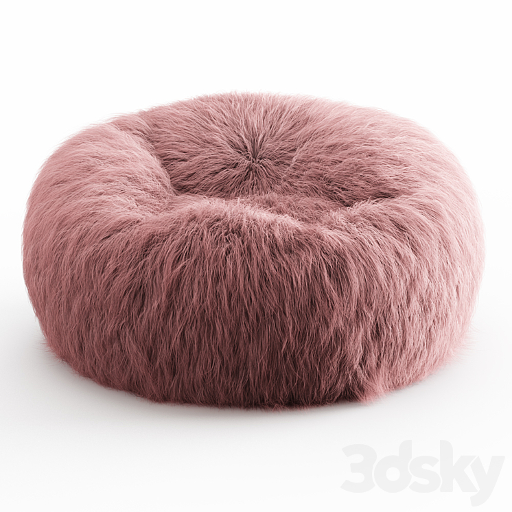 Himalayan Faux Fur Beanbag Other soft seating 3D model