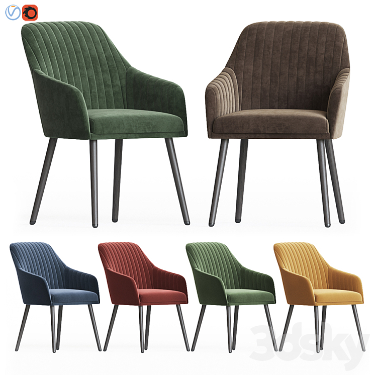 Rochelle Lounge Chair Urban Ladder Chair 3D model