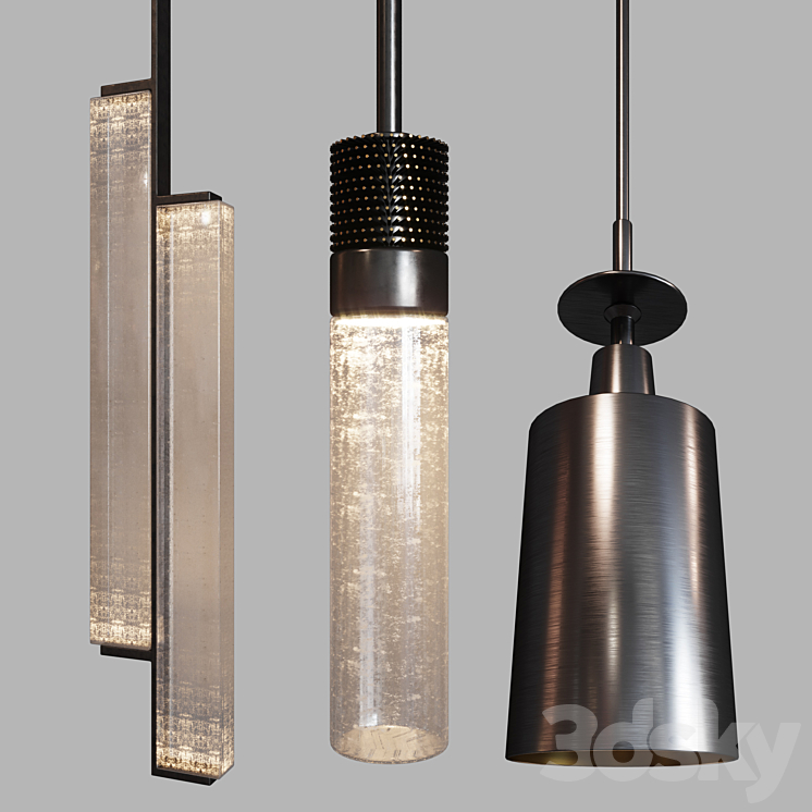 Holly hunt set pendants Pendant light 3D model