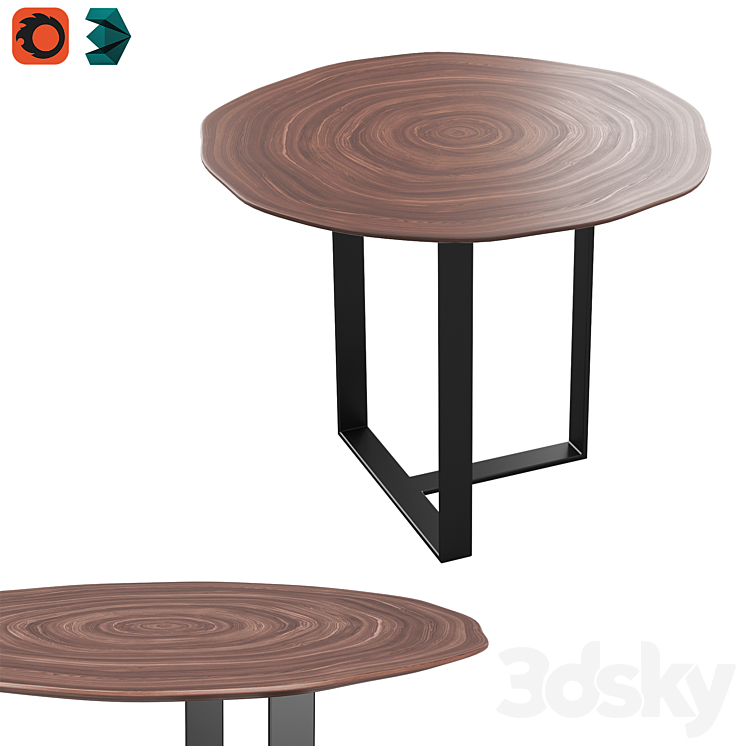 thomasville travelers trunk coctail table 3D Model in Table 3DExport