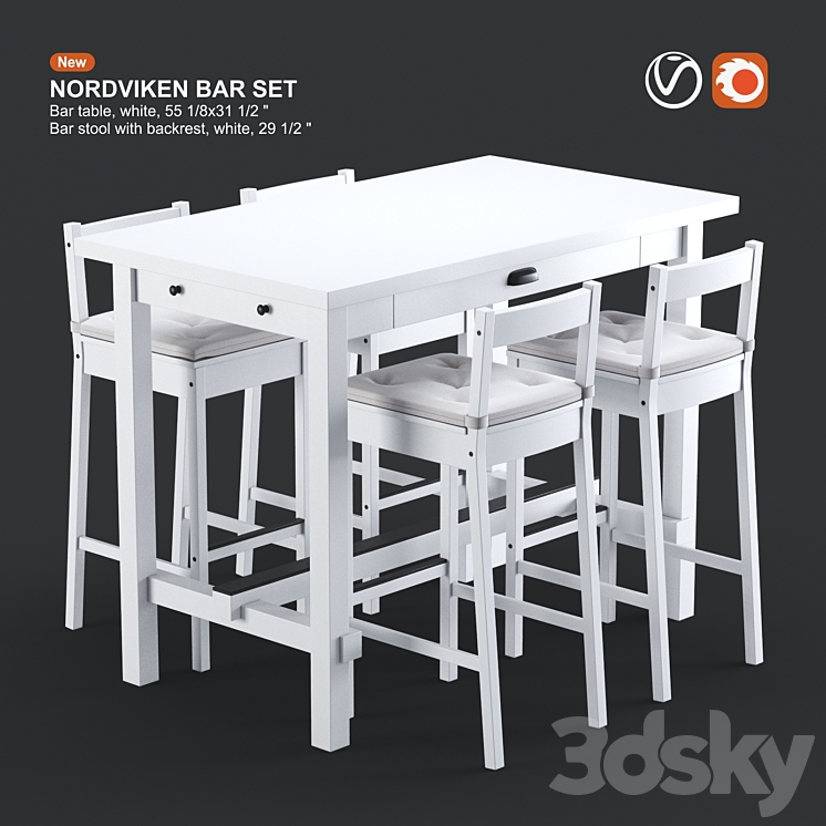 Ikea nordviken top bar table