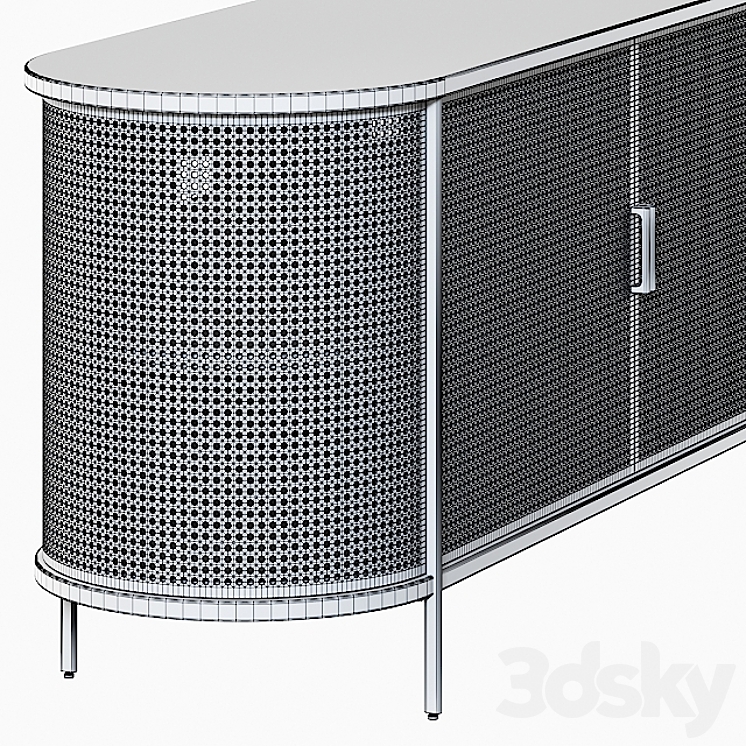 West Elm Perforated Metal Buffet Sideboard & Chest of drawer 3D model