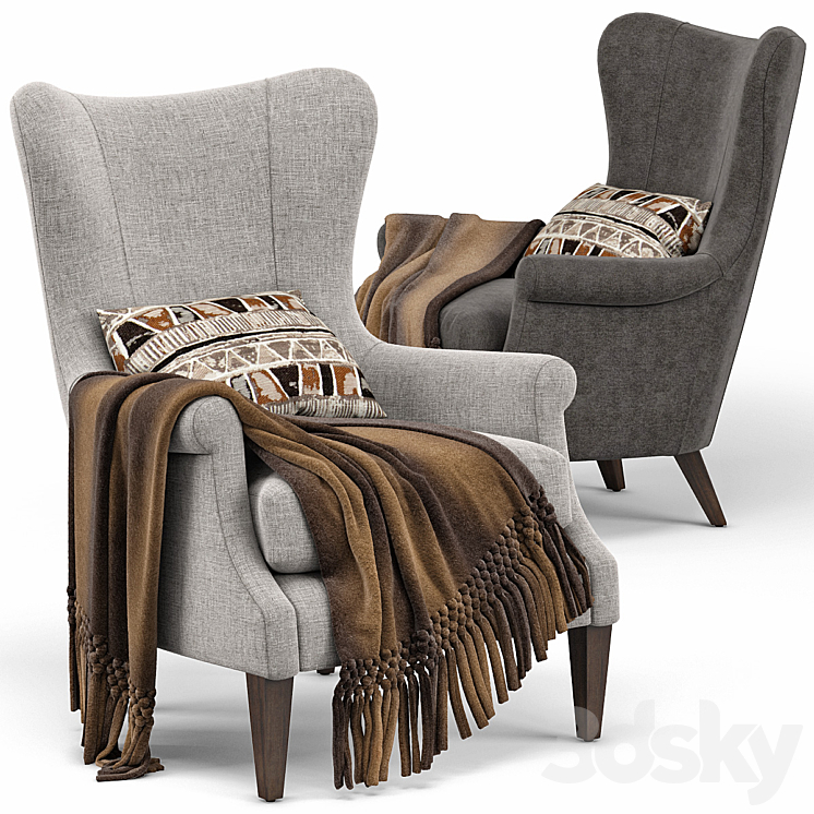 Champlain wingback upholstered armchair outlet
