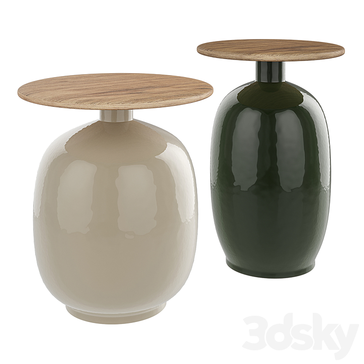Blow Side Table Set by Gloster Table 3D model