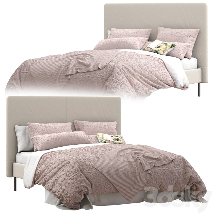 IKEA TOMREFJORD Bed x Adairs Australia Bed 3D model