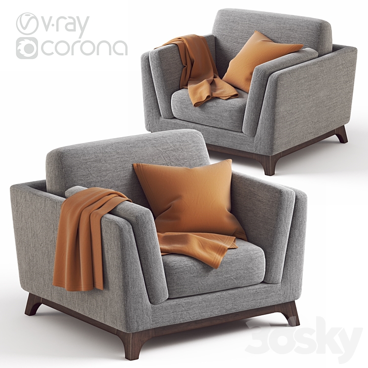 Ceni fresh top white armchair