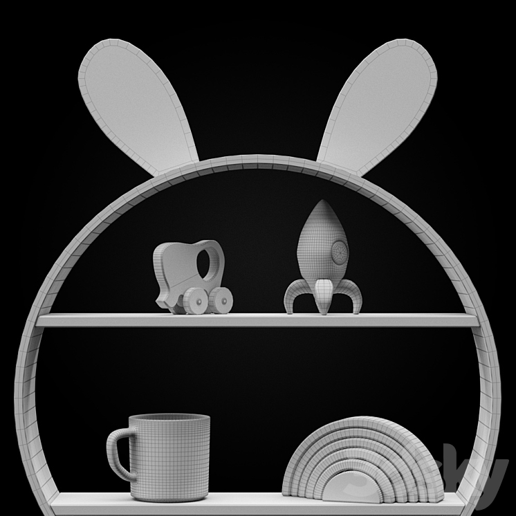 Zara home rabbit board Miscellaneous 3D model
