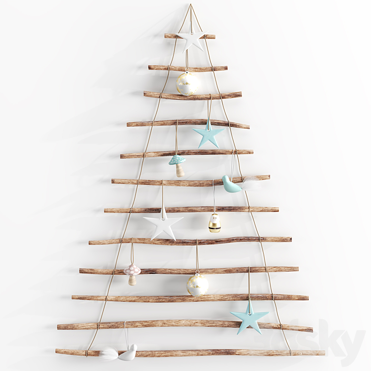 Adairs hanging branch christmas tree Other decorative objects 3D model