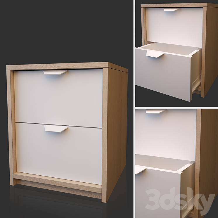 ASKVOLL 2 drawer Ikea Sideboard Chest of drawer 3D model