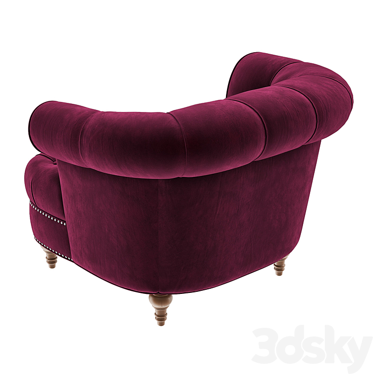 LA ROSA TUFTED Accent Armchair Arm chair 3D model