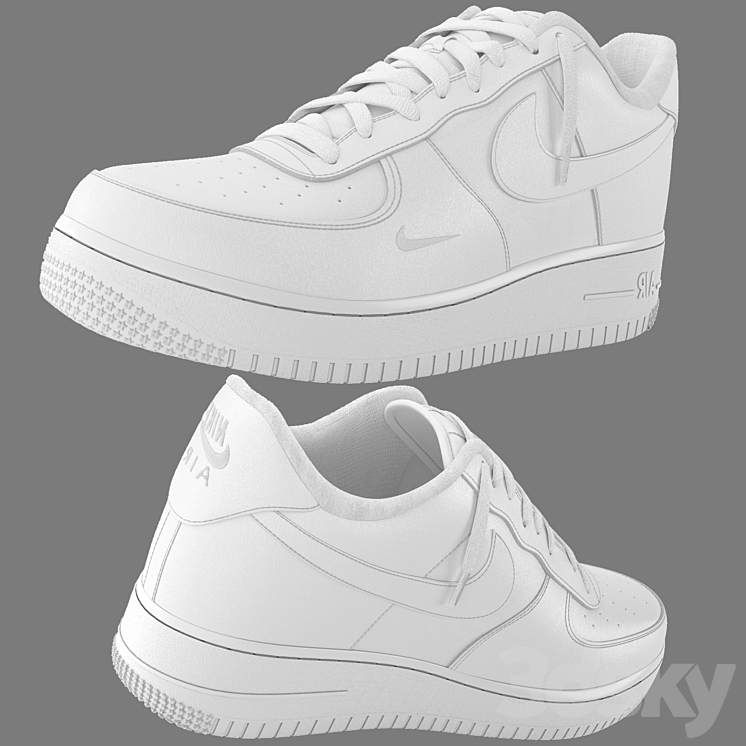 Nike air 2024 force 3d model