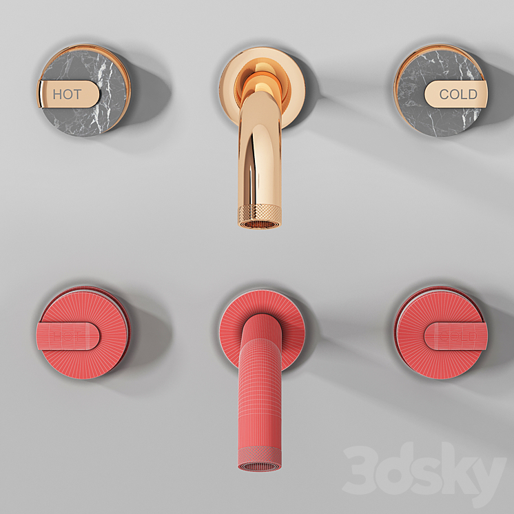 sink Planit Concave basin & Graff Mod plus faucet 2 Wash basin 3D model