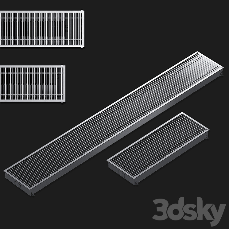 floor heating convector Radiator 3D model