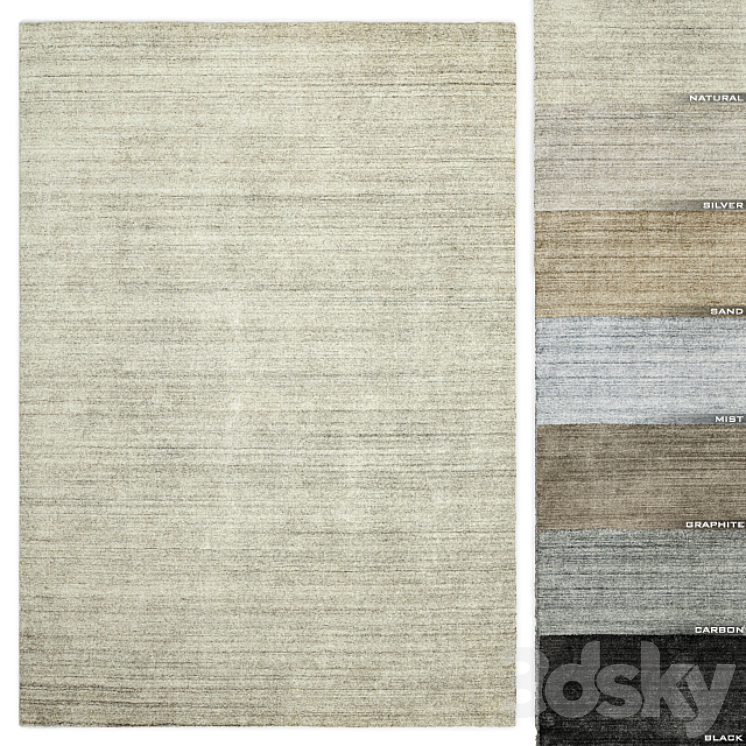 Mara Handwoven Rug RH Collection Carpets 3D model