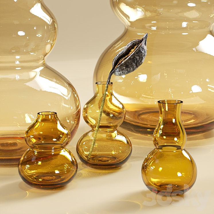 Glass vases H&M Home Vase 3D model