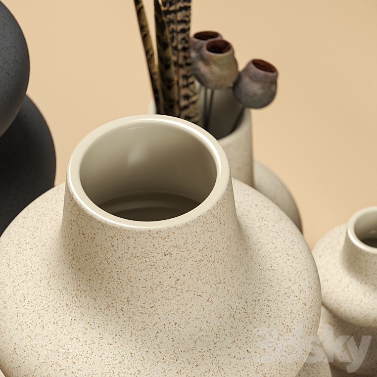 Set of vases H&M Vase 3D model