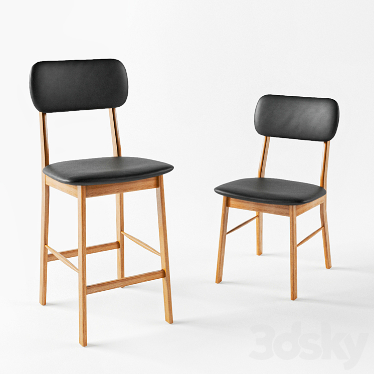 Watford La Redoute bar or counter stool and chair Chair 3D model