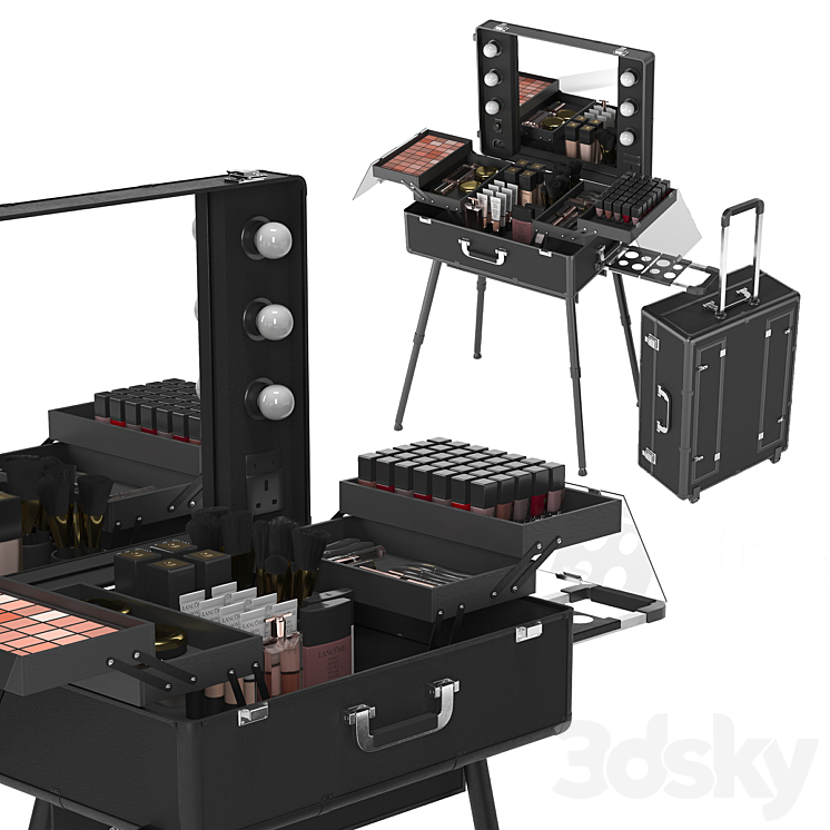 makeup artist suitcase Beauty salon 3D model