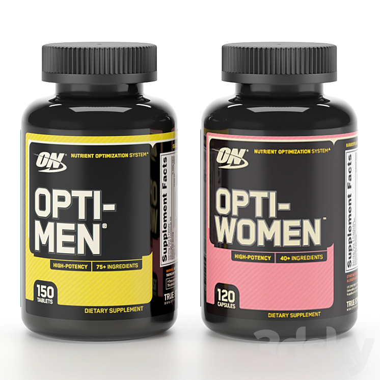 Optiman & Optiwoman Supplement Bottle - Sports - 3D model