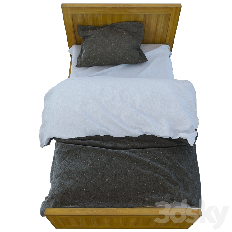 One and a half bed. Bed 3D model