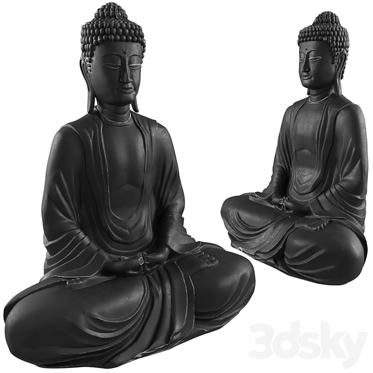 Buddha Sit Zin Statue Sculpture 3D model