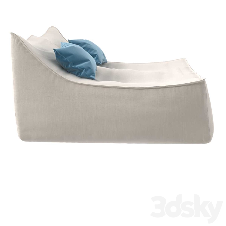 Restoration Hardware DOUBLE LOUNGE CHAIR 3D model