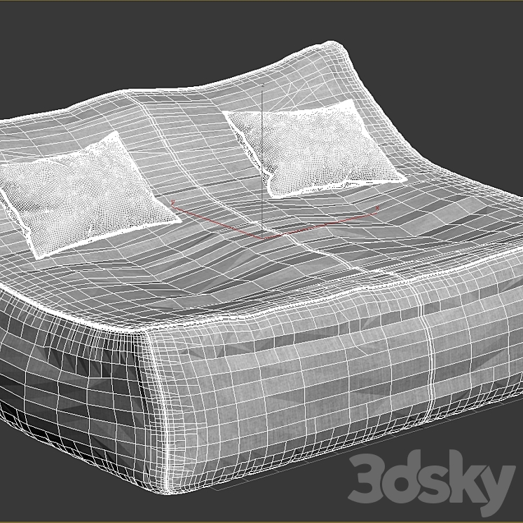 Restoration Hardware DOUBLE LOUNGE CHAIR 3D model