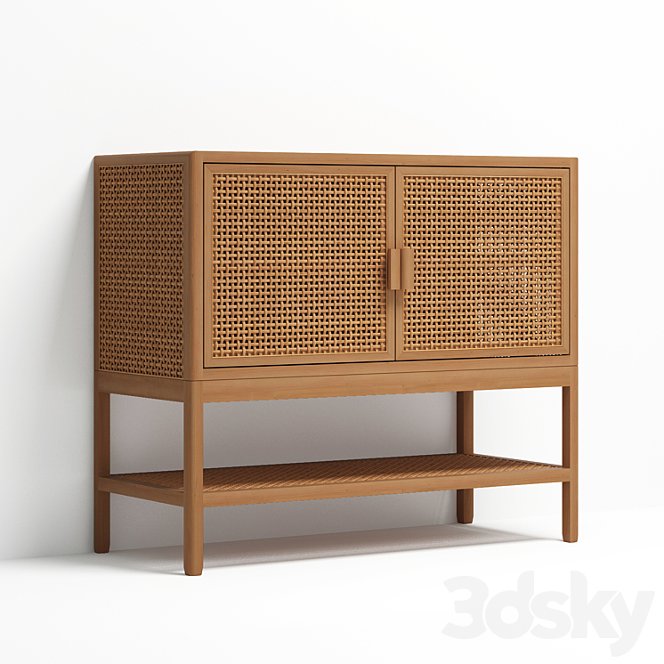 Opalhouse Minsmere Caned Chest Sideboard & Chest of drawer 3D model