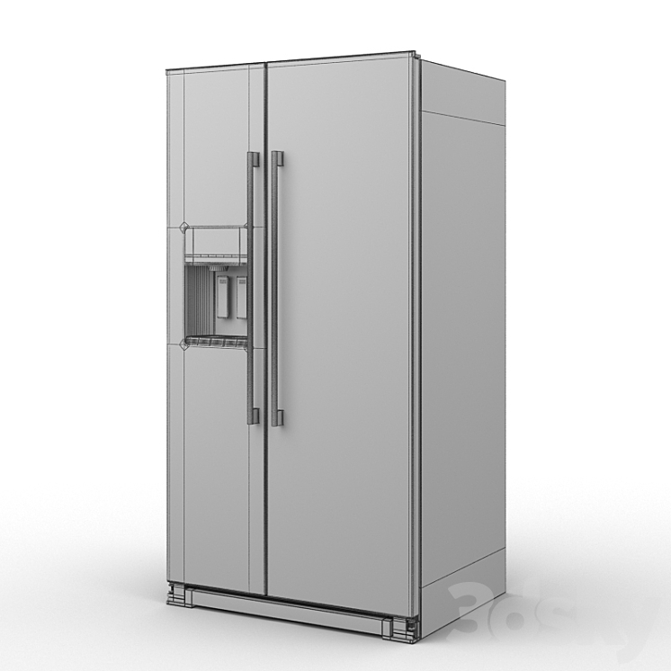 Ikea Nutid SidebySide Refrigerator Kitchen appliance 3D model