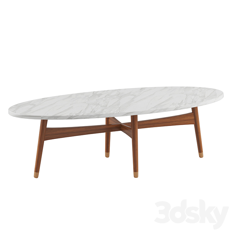 West elm oval coffee store table