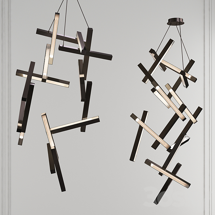 Chaos Aged Brass 15 Light LED Vertical Chandelier by Modern Forms ...
