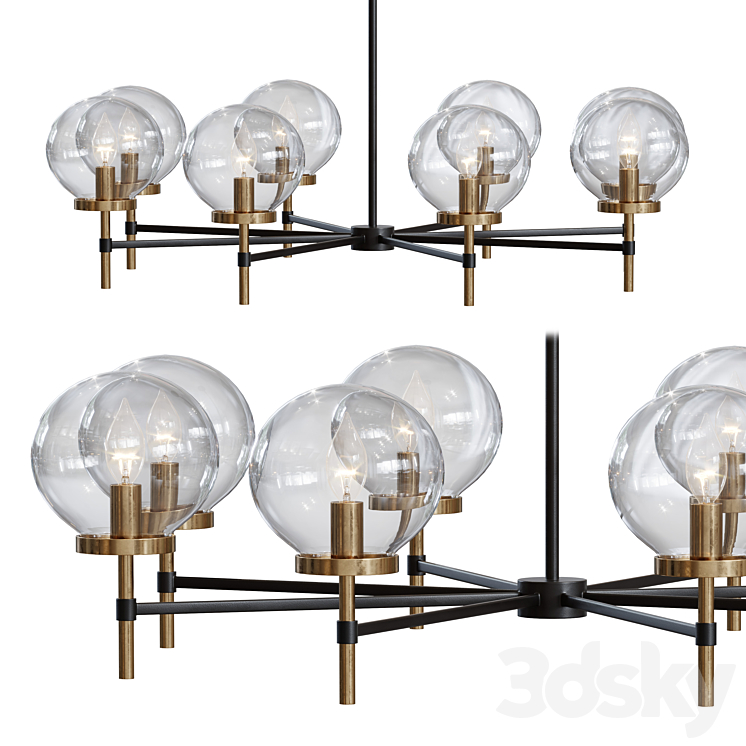 Camryn metal & glass chandelier cheap