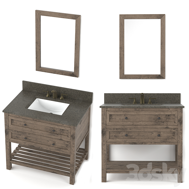 Legion Furniture single sink vanity rustic brown Bathroom furniture