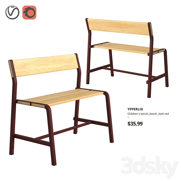 Ikea children bench best sale