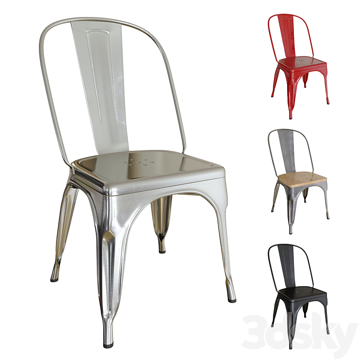 Xavier Pauchard Tolix Chair Chair 3D model