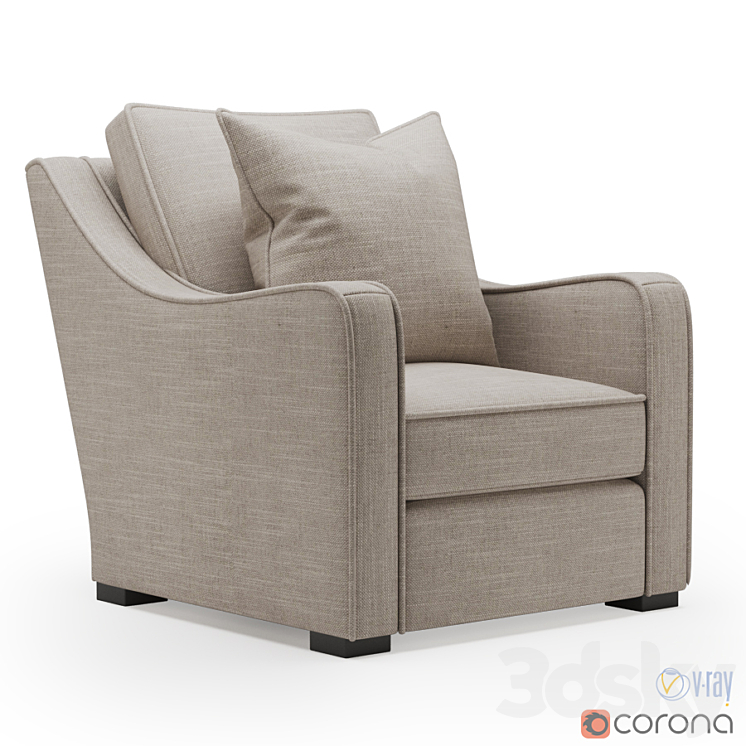 Crate & Barrell Verano II slope armchair Arm chair 3D model